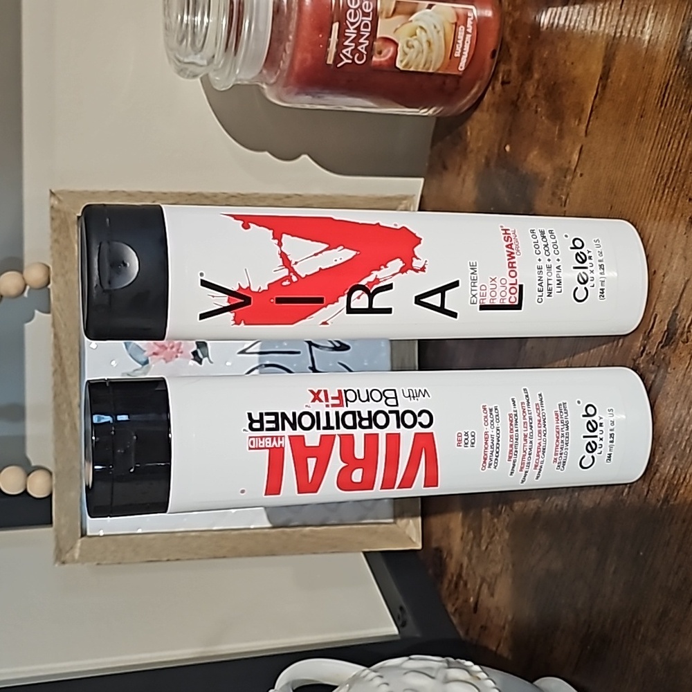 VIRAL COLOR WASH RED SHAMPOO AND CONDITIONER